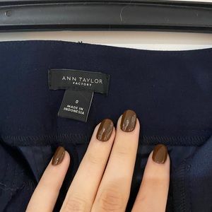 Ann Taylor Mid Rise Navy Blue Dress Pants